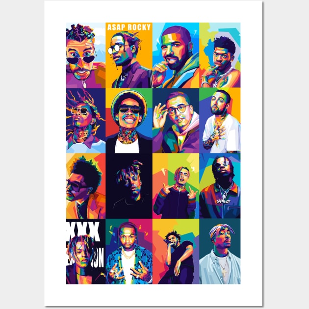 Rappers Collection Wpap Pop Art Wall Art by SiksisArt